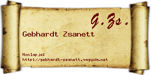 Gebhardt Zsanett névjegykártya